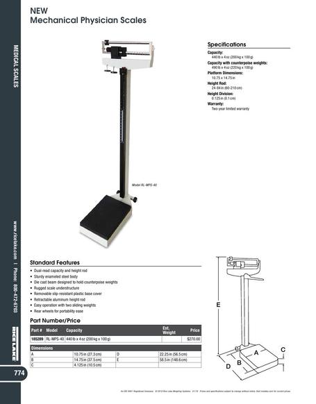 Rice Lake Mechanical Physician Scale