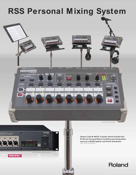 Roland S-4000D Personal Mixer Distribution and REAC Splitter