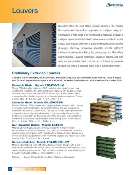 Greenheck Louver Installation FL35289 Greenheck Fan Corporation